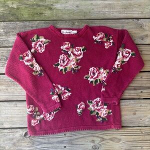VTG ‘90s Bechamel Roses Knit Sweater